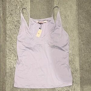 NWT purple v-neck camisole with rhinestones